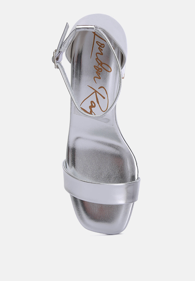 Makena Metallic Block Heel Sandals-3