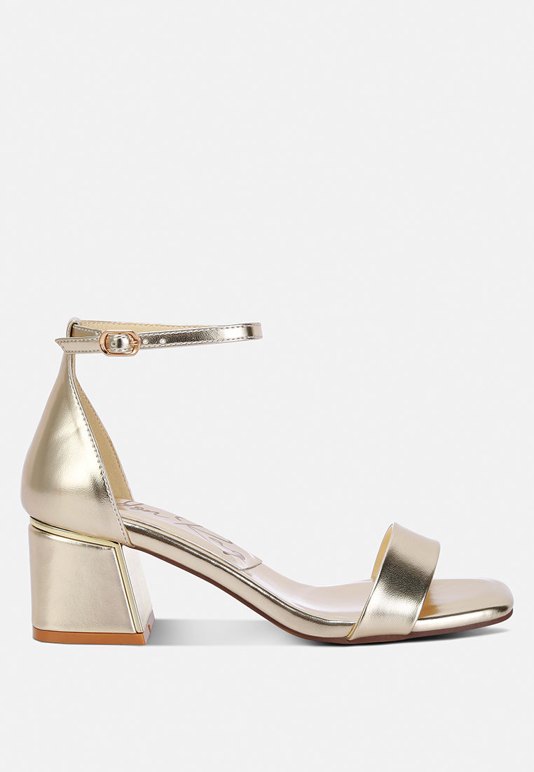 Makena Metallic Block Heel Sandals-5