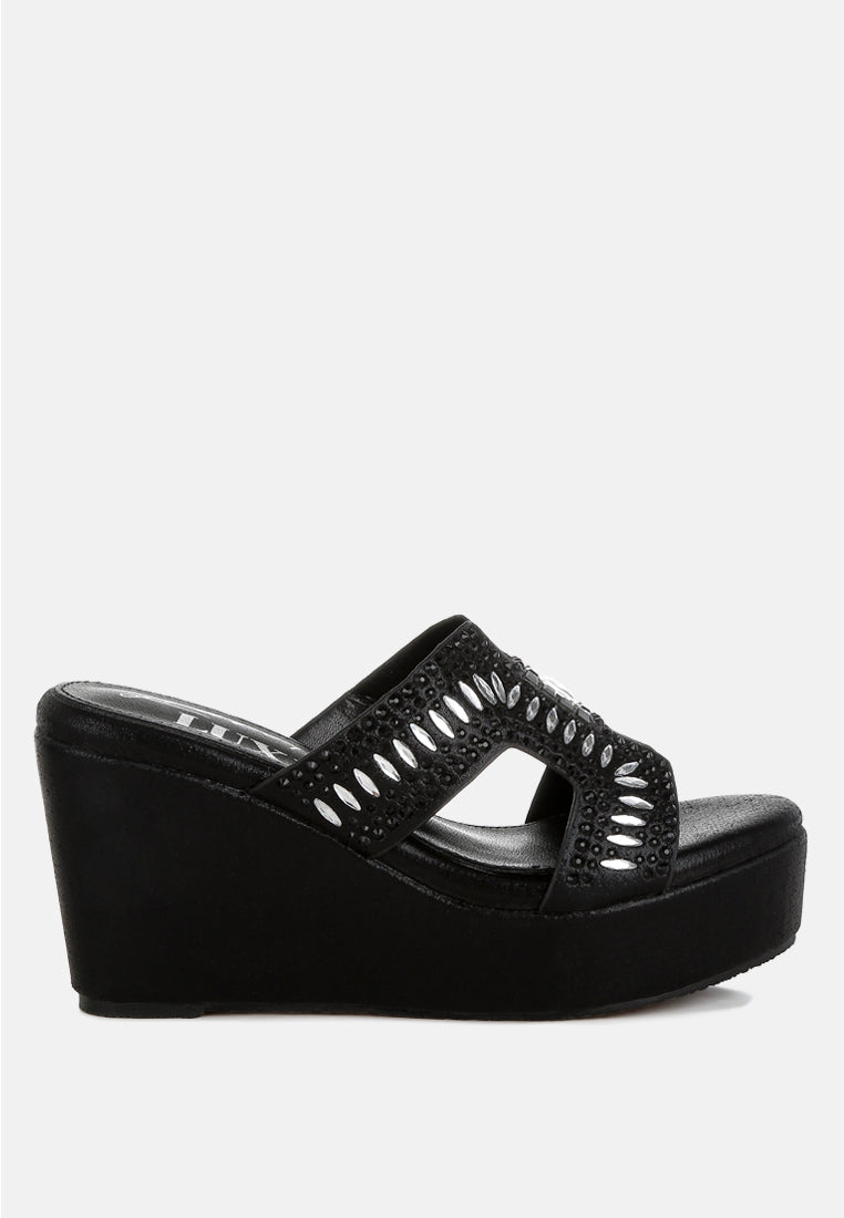 Marnier Diamante & Rhinestone Detail Cut-Out Sandals-6