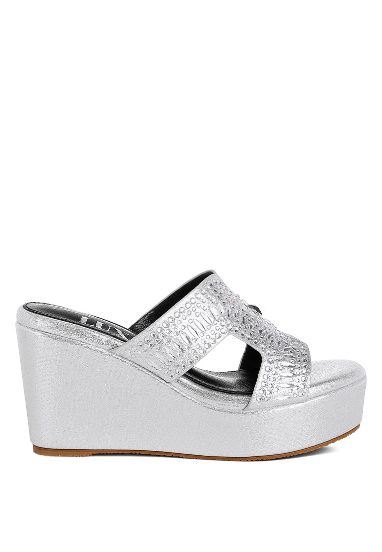 Marnier Diamante & Rhinestone Detail Cut-Out Sandals-0