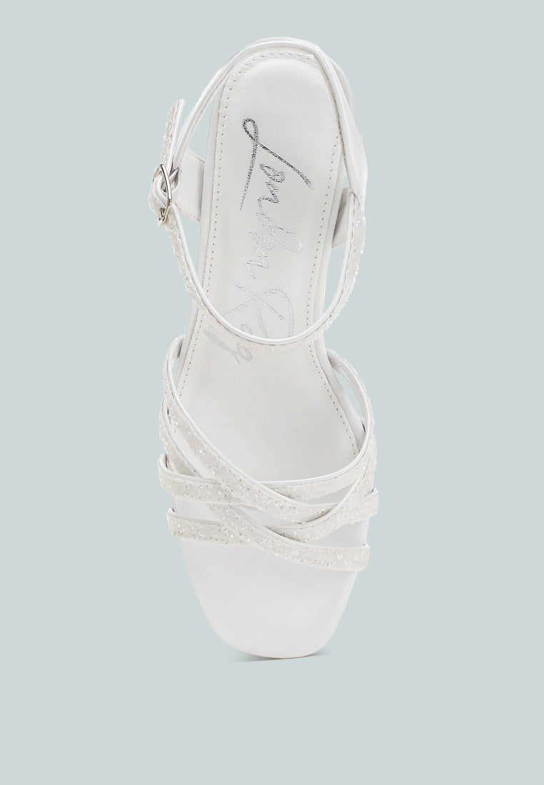 Sparks Fly Glitter Strappy Block Sandals-3