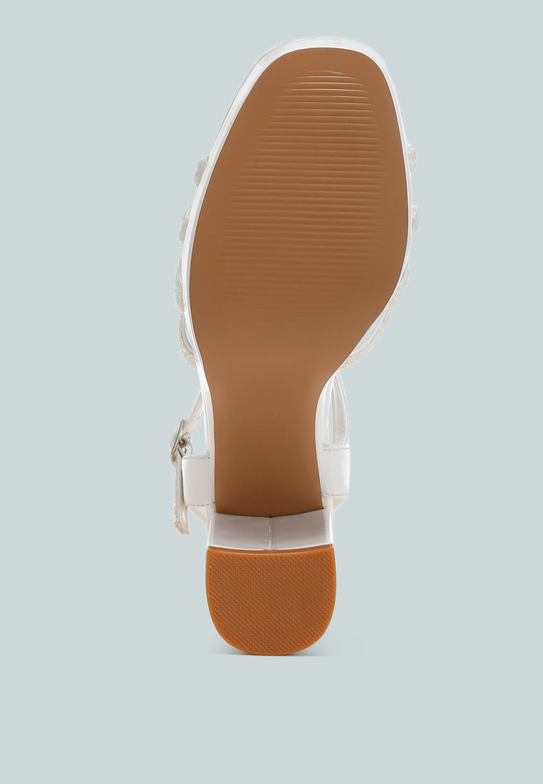 Sparks Fly Glitter Strappy Block Sandals-4