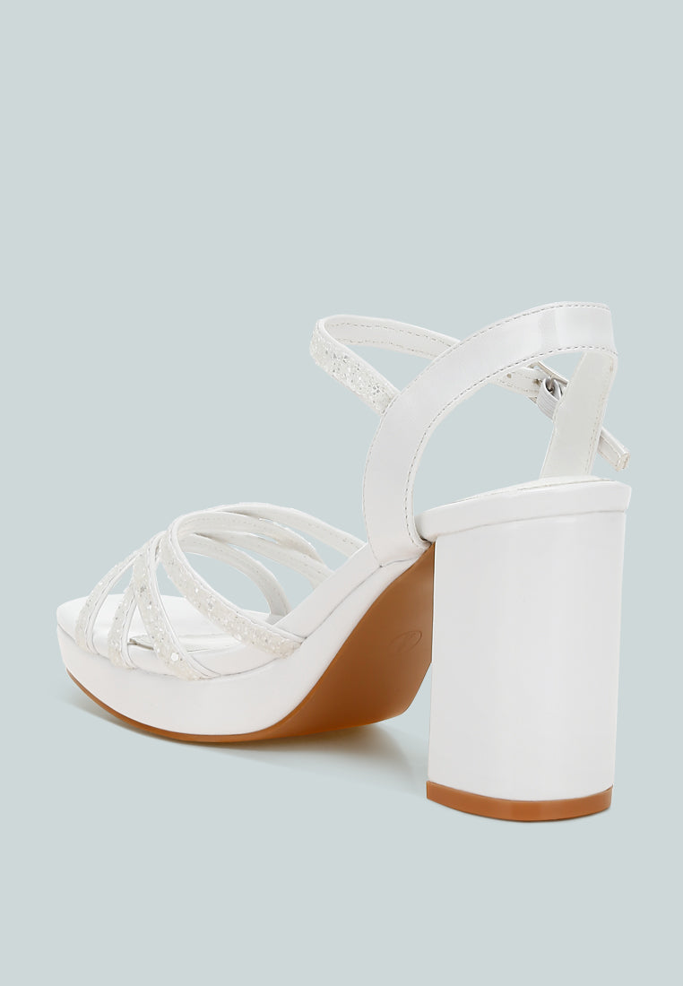 Sparks Fly Glitter Strappy Block Sandals-2