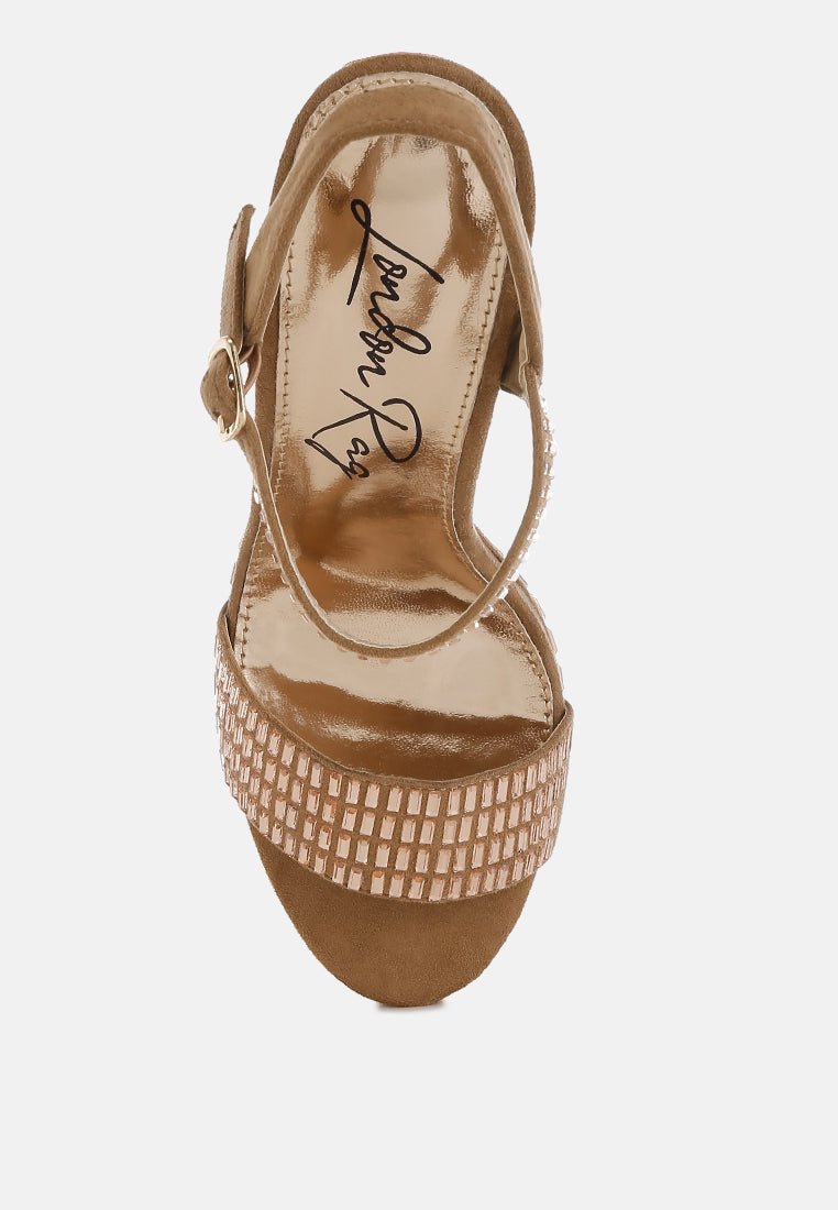 Starlet Rhinestones Embellished Ankle Strap Heels-3