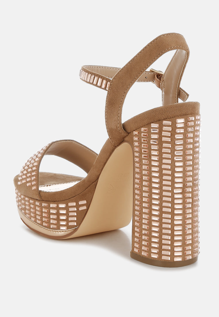 Starlet Rhinestones Embellished Ankle Strap Heels-2