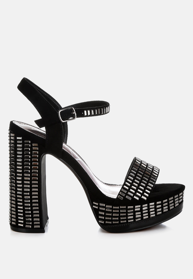 Starlet Rhinestones Embellished Ankle Strap Heels-5