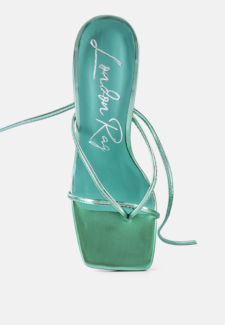 Shewolf Lace Up High Heel Sandals-3