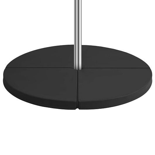 Pole Dance Crash Mat Round Portable Yoga Mat with EPE Foam-Black-2