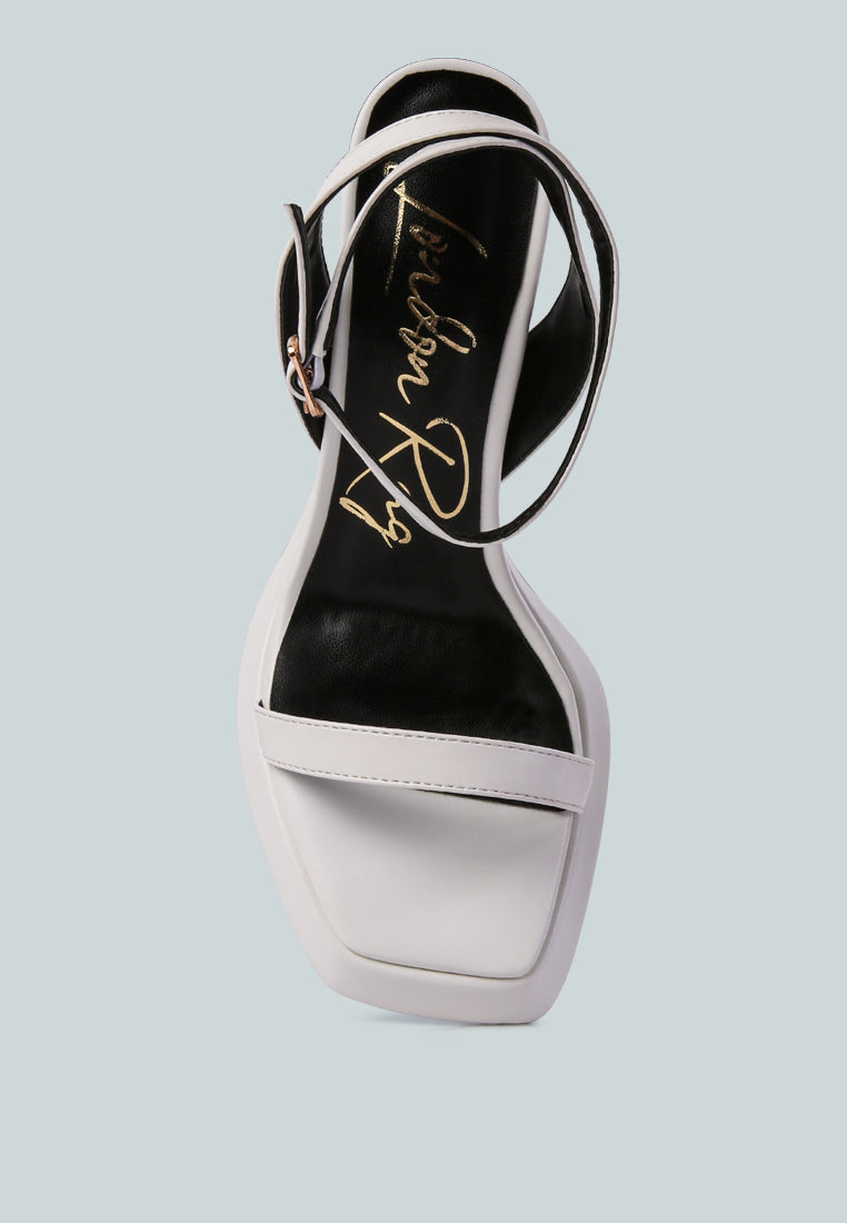 Five Star Ankle Strap Kitten Heel Sandals-3