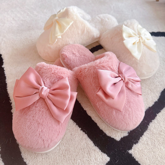 Satin Shine Fur Cozy Lounge Slippers-0