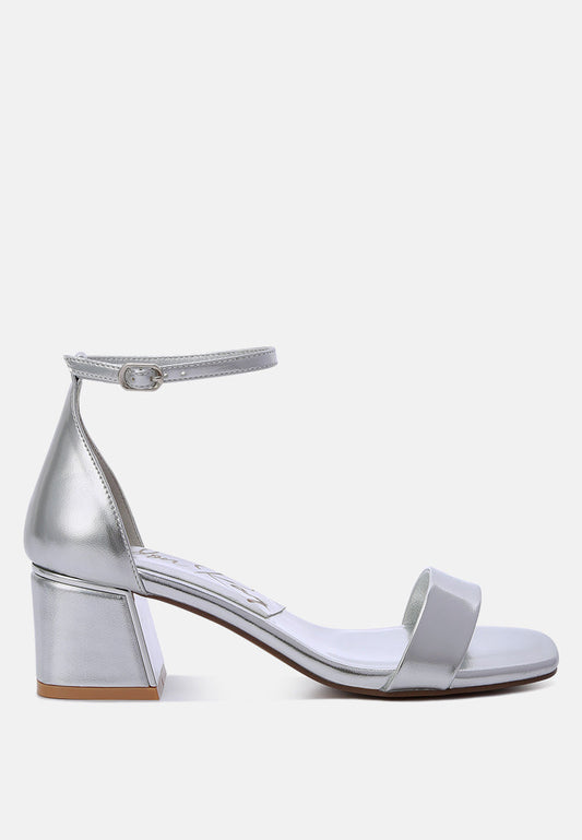 Makena Metallic Block Heel Sandals-0
