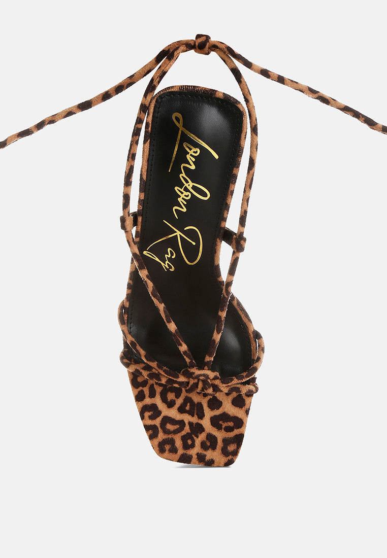 Piani Leopard Print Square Toe Heels-3