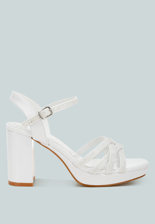 Sparks Fly Glitter Strappy Block Sandals-0