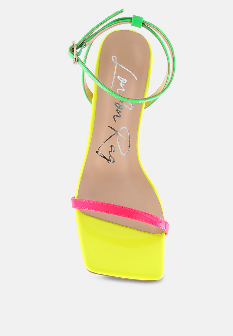 Fantasy Mid Heel Square Toe Sandals-3