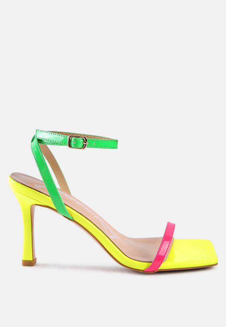 Fantasy Mid Heel Square Toe Sandals-0