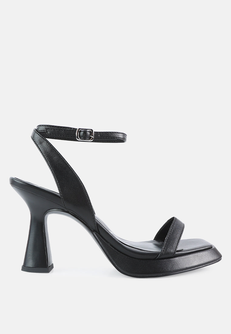 Five Star Ankle Strap Kitten Heel Sandals-6