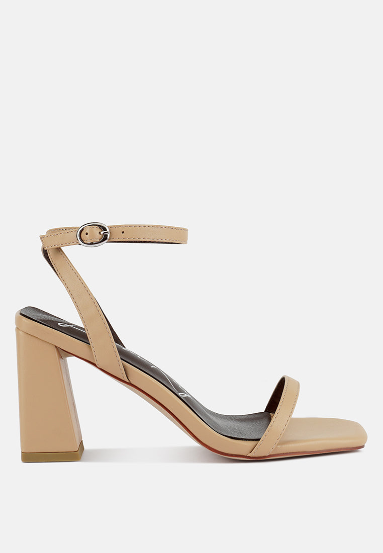 Mooncut Ankle Strap Block Heel Sandals-6