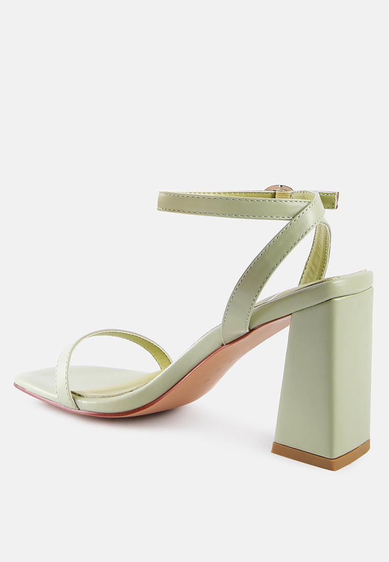Mooncut Ankle Strap Block Heel Sandals-2