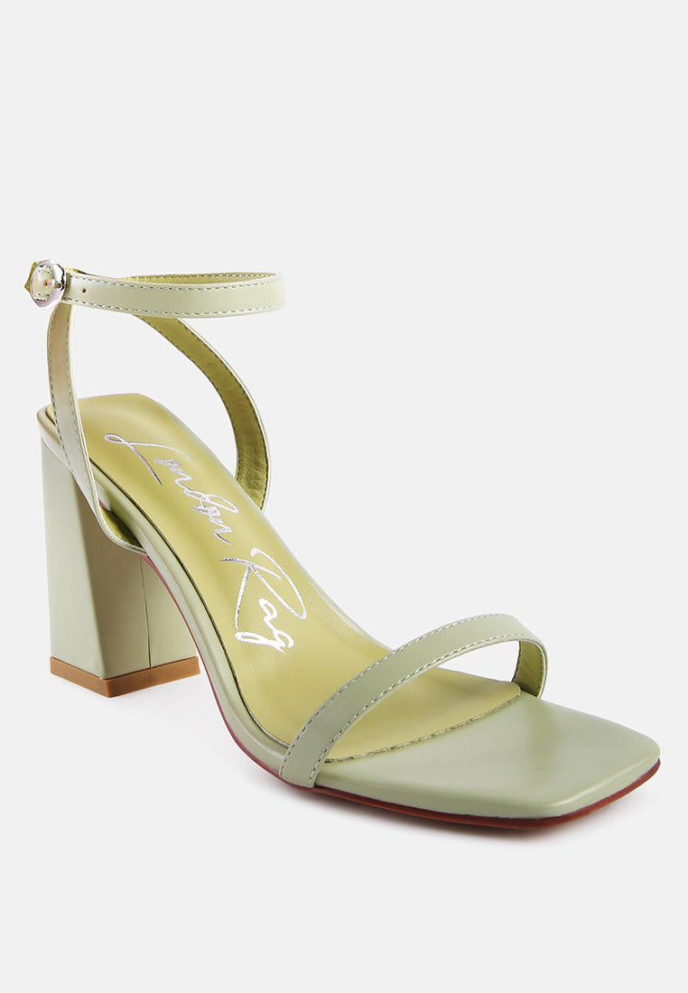 Mooncut Ankle Strap Block Heel Sandals-1