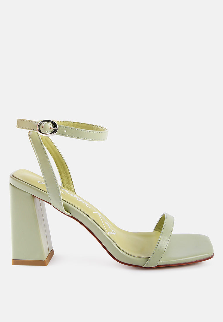 Mooncut Ankle Strap Block Heel Sandals-0