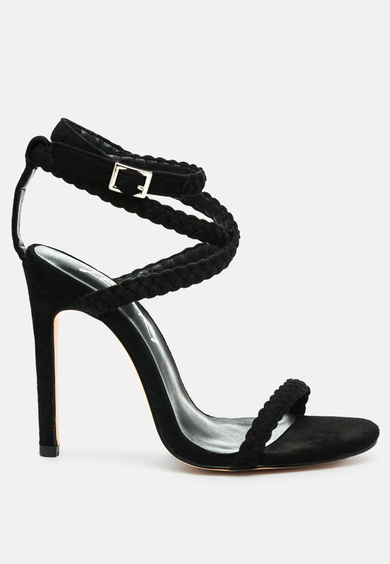 Sherri High Heeled Faux Suede Sandals-6
