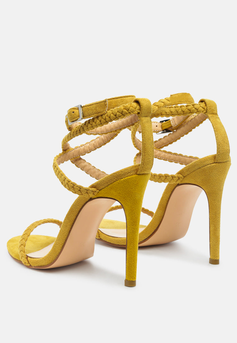 Sherri High Heeled Faux Suede Sandals-2